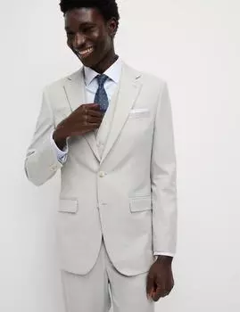 Пиджак-стрейч обычного кроя Marks & Spencer, цвет Light slate