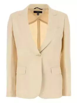 Пиджак строгого покроя с одной пуговицей Weekend Max Mara, нейтральный