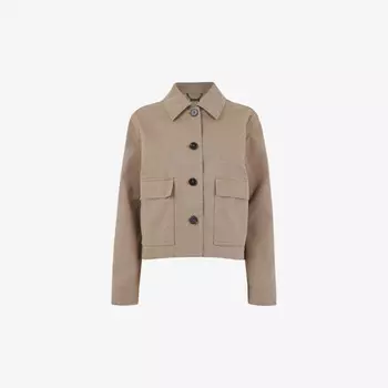 Пиджак свободного кроя Marie из хлопка на пуговицах Whistles, бежевый