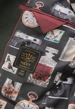 Пиджак TAILORED FIT HERRINGBONE Next, зеленый