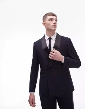 Пиджак Topman Woolen Premium Tuxedo, темно-синий