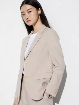 Пиджак Uniqlo, бежевый