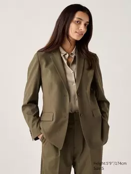 Пиджак Uniqlo, оливковый