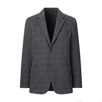 Пиджак Uniqlo Patterned Comfort, серый