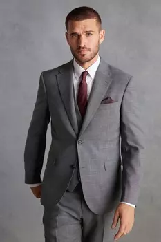 Пиджак узкого кроя из итальянской ткани Signature Marzotto Next, серый