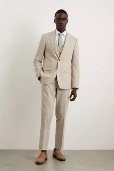 Пиджак узкого кроя в клетку в клетку с камнями Burton, нейтральный