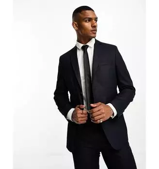 Пиджак узкого кроя в темно-синюю клетку верблюжьего цвета Selected Homme