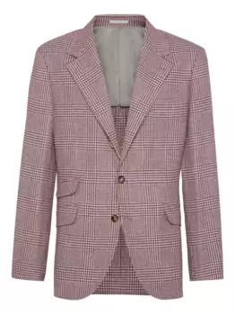 Пиджак в клетку Brunello Cucinelli, красный