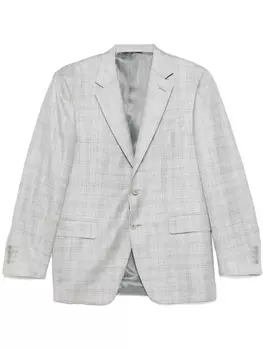 Пиджак в клетку Canali, серый