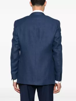 Пиджак в клетку Canali, синий