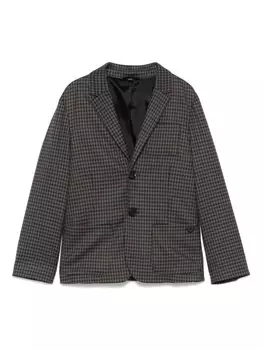 Пиджак в клетку Emporio Armani Kids, серый