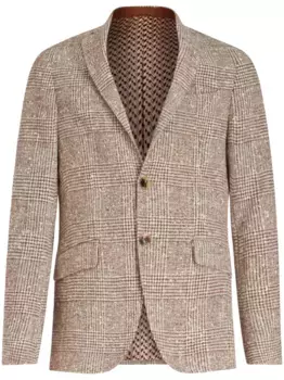 Пиджак в клетку ETRO, нейтральный