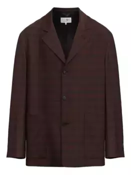 Пиджак в клетку MM6 Maison Margiela, коричневый