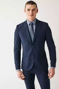 Пиджак в клетку Next, синий