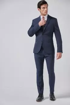 Пиджак в клетку Next, синий