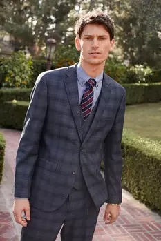 Пиджак в клетку Next, синий