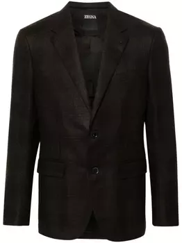 Пиджак в клетку Zegna, коричневый