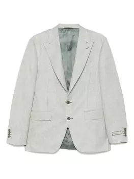 Пиджак в ломаную клетку Canali, зеленый