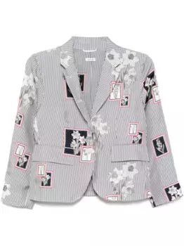 Пиджак в полоску THOM BROWNE, синий