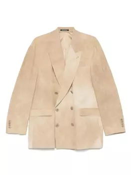 Пиджак в рубчик Emporio Armani, коричневый