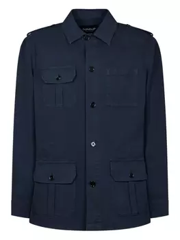 Пиджак в стиле милитари на пуговицах DONDUP, синий