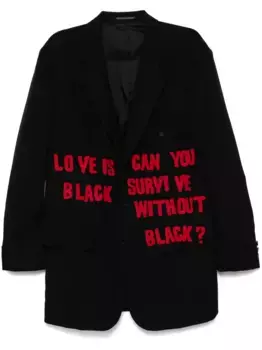 Пиджак в технике пэчворк Yohji Yamamoto, черный