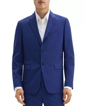 Пиджак в тональную клетку Chambers Slim Fit Theory, синий