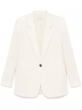 Пиджак в тонкую полоску Alysi, нейтральный цвет