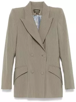 Пиджак в тонкую полоску MITILIANE COUTURE, коричневый