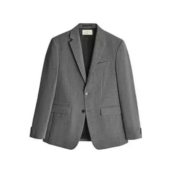 Пиджак Zara 100% Wool Suitl, серый
