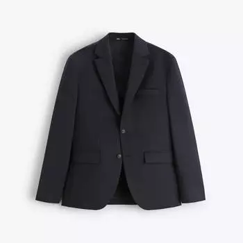 Пиджак Zara 100% Wool Suitl, темно-синий