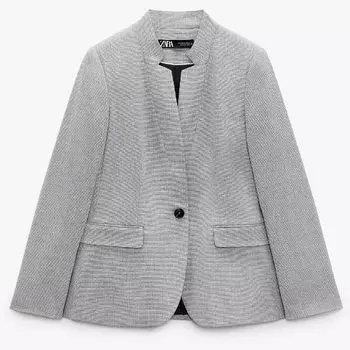 Пиджак Zara Basic, серый