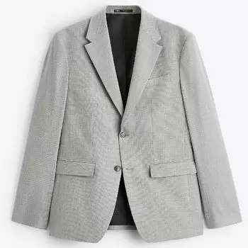 Пиджак Zara Checked Suit, светло-серый