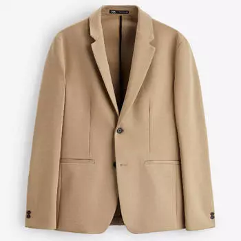 Пиджак Zara Comfort, рыжевато-коричневый