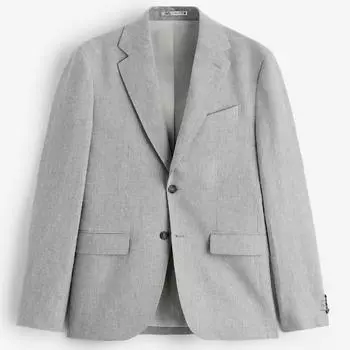Пиджак Zara Linen Suit, светло-серый
