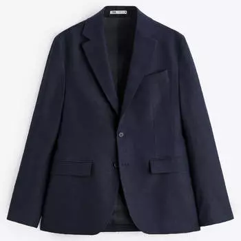 Пиджак Zara Linen Suit, темно-синий