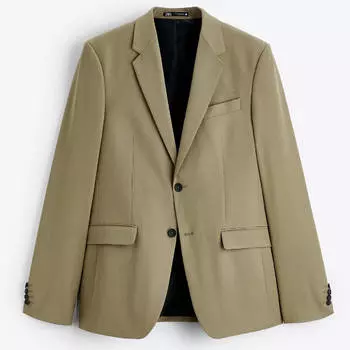 Пиджак Zara Slim-fit Suit, рыжевато-коричневый