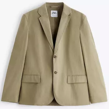 Пиджак Zara Suit Technical, коричневый