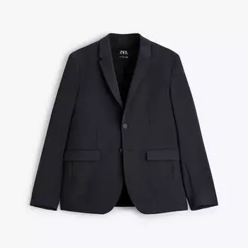 Пиджак Zara Suit Technical, темно-синий
