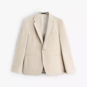 Пиджак Zara Textured Suit, бежевый