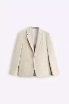 Пиджак Zara Textured Suit, светло-бежевый