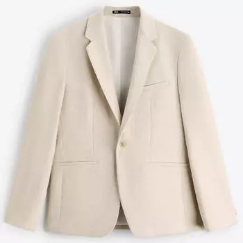 Пиджак Zara Textured Suit, светло-бежевый