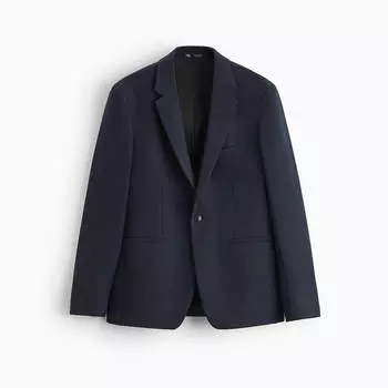 Пиджак Zara Textured Suit, темно-синий