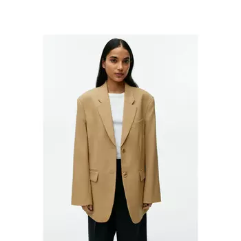 Пиджак женский Arket шерстяной, темно-бежевый