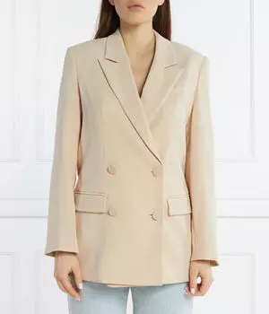 Пиджак женский Armani Exchange двубортный, бежевый