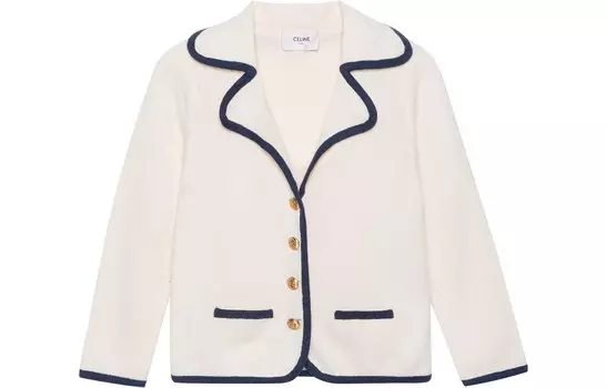 Пиджак женский Celine, белый / черный