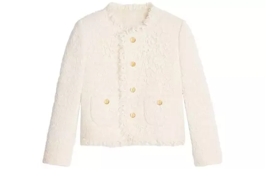 Пиджак женский Celine плюшевый, белый