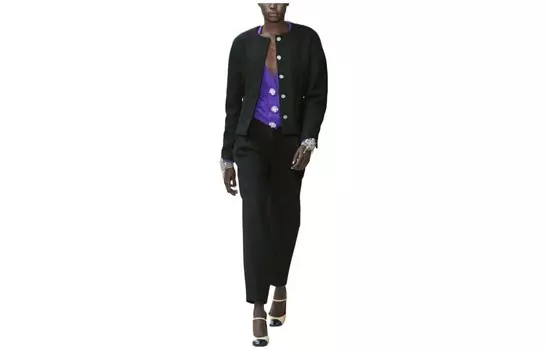 Пиджак женский Chanel на пуговицах, черный