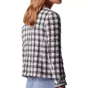 Пиджак женский Chanel в широкую клетку, черный / белый