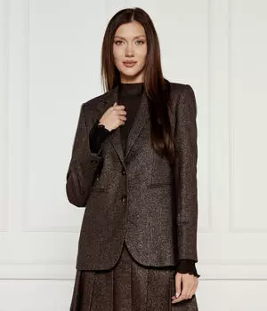 Пиджак женский Marella элегантный с блеском, коричневый